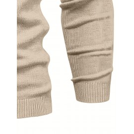 Men'S Plus Size V-Neck Sweater - Beige Casual Knit Sweater, Medium Stretch Fall/Winter Sweater for Everyday & Formal Outfits - Non-Bulky Layering Essential for Big & Tall Men, Winter Wardrobe, Classic Knitwear, Comfortable Fit, Versatile Top, Winter Clothing, Fall Fashion, Stylish Knitwear, Breathable Material, Knit Top, Big And Tall Men, PLUS SIZE, plus size clothes, Winter Outfits, Winter Clothing Collection, Plus Size Clothing | Casual Sweater | Stretchy Fabric