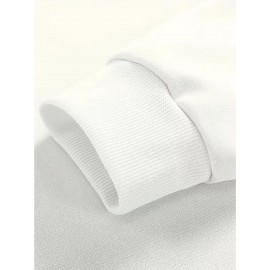 Men'S Custom Photo/Text Printed Fleece Hoodie - Personalized Photo/Text, Breathable Fleece Sweater, Large Size Vintage Style Crew Neck Long Sleeve, Loose Fit for Christmas Gifts, Team Uniforms & Casual Wear, Custom Photo/Text Printing