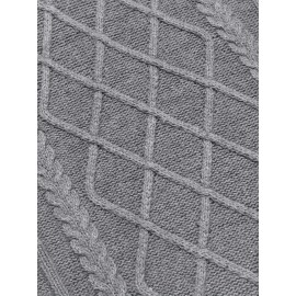 Men'S Shawl Collar Sweaters V-Neck Relaxed Fit Cable Pullovers, Plus Size