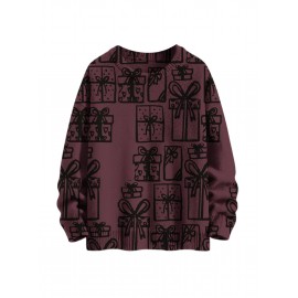 Men'S Winter Coat & T-Shirt - Long Sleeve Round Neck Thermal Base Layer, Olive Green with All-Over Print, Regular Fit Casual & Formal Wear, Warm Layering Top for Cold Weather, Versatile Everyday & Formal Outfits, Durable & Comfortable Men'S Fashion