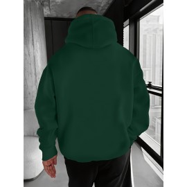 Men'S Oversized Fleece-Lined Hooded Sweatshirt with Surf & Beach Graphic Print - 100% Micro-Elastic Knit, Kangaroo Pocket, Surfing Surf Co. Design, Surfing-Themed Casual Pullover for Surfing, Beachwear & Everyday Comfort (Large Size) - Ideal Gift fo