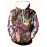 Men'S 3D Deer Print Hooded Jacket with Pink Camo & Country Girl Lettering - Long Sleeve Casual Hunting & Outdoor Hoodie, Adjustable Drawstring Pocket, Spring/Fall Camouflage Coat for Daily Wear (Regular Fit, Deer Stag Design), Plus Size