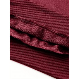 Men'S Plus Size Hoodie - Navy Pullover Sweatshirt, Regular Fit Long Sleeve Hooded Sweater for Everyday & Formal Wear, Soft Knit Fabric with Slight Stretch - Big & Tall Friendly