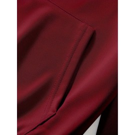 Men's New York Letter Print Hoodie & Matching Sweatsuit Set - Oversized Plus Size Winter Warmth, Distressed NYC Skyline Print Hooded Jacket & Pants, Machine Washable Casual Sportswear, Loose Fit Layered Outfit (New York Themed Apparel), PLUS SIZE