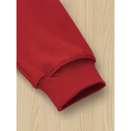 Custom Men'S Personalized Photo/Text/Logo Sweater - Add Your Own Design, 100% Crew Neck Pullover, Machine Washable, Loose Fit Casual Sweater with Custom Front & Back Printing - Ideal Gift for Birthdays, Corporate Branding, Promotional Events - Red/B