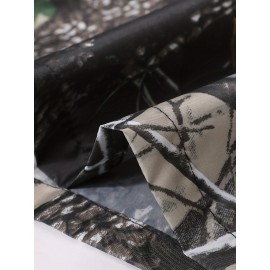 [Reusable Rain Ponchos] Lightweight Reusable Rain Ponchos for Men & Women | Camouflage Print, Hooded Windproof Raincoats with Full-Zip Closure, Loose Fit & Button Detail - All-Weather Outdoor, Plus Size