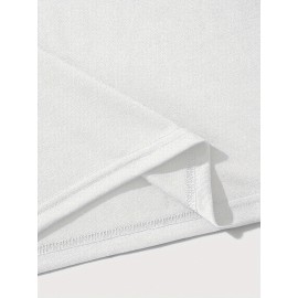 Plus Size Men'S Short Sleeve T-Shirt with Street Style, Vintage Distressed Murphy'S Law Slogan 