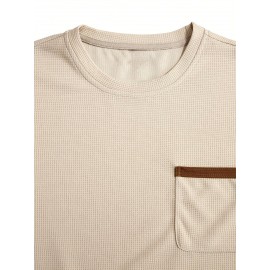 3pcs Men'S Plus Size Casual Short Sleeve T-Shirt Set, Essential Basic Tee - Breathable, Soft & Comfortable Waffle Fabric, Solid Color, Round Neck, Perfect for Casual Attire, PLUS SIZE, Men'S Set On, Men'S White Beach Set, Men'S Training Suit Set, Men'S Beach Set For Large Sizes