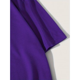 Plus Size Men's Casual Round Neck T-Shirt - 