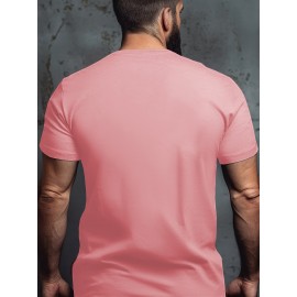 Plus Size Men's Casual Round Neck T-Shirt - 