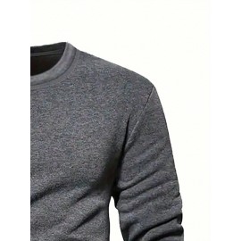 2pcs Men's Heavyweight 95% Polyester/5% Spandex Oversized Long Sleeve T-Shirt Set - Soft Stretch Round Neck Casual Layering Shirts in Green & Grey, Solid Color Winter Warmth, Comfortable Casual Attire, Plus Size Available (Machine Washable) - Ideal for Fall & Winter Layering Essentials (Casual & Formal Outfits) - Versatile Matching Outfits for Men, Relaxed Fit, Durable & Easy Care, Long Sleeve T Shirts for Men, Mens Plus Size T Shirt, Printed T Shirts for Men, PLUS SIZE