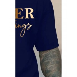 Men's Oversized Big & Tall Light Grey T-Shirt with Inspirational 