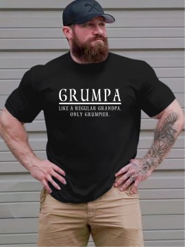 Funny Grandpa Saying T-Shirt - Plus Size Men's Heavyweight Tee with 